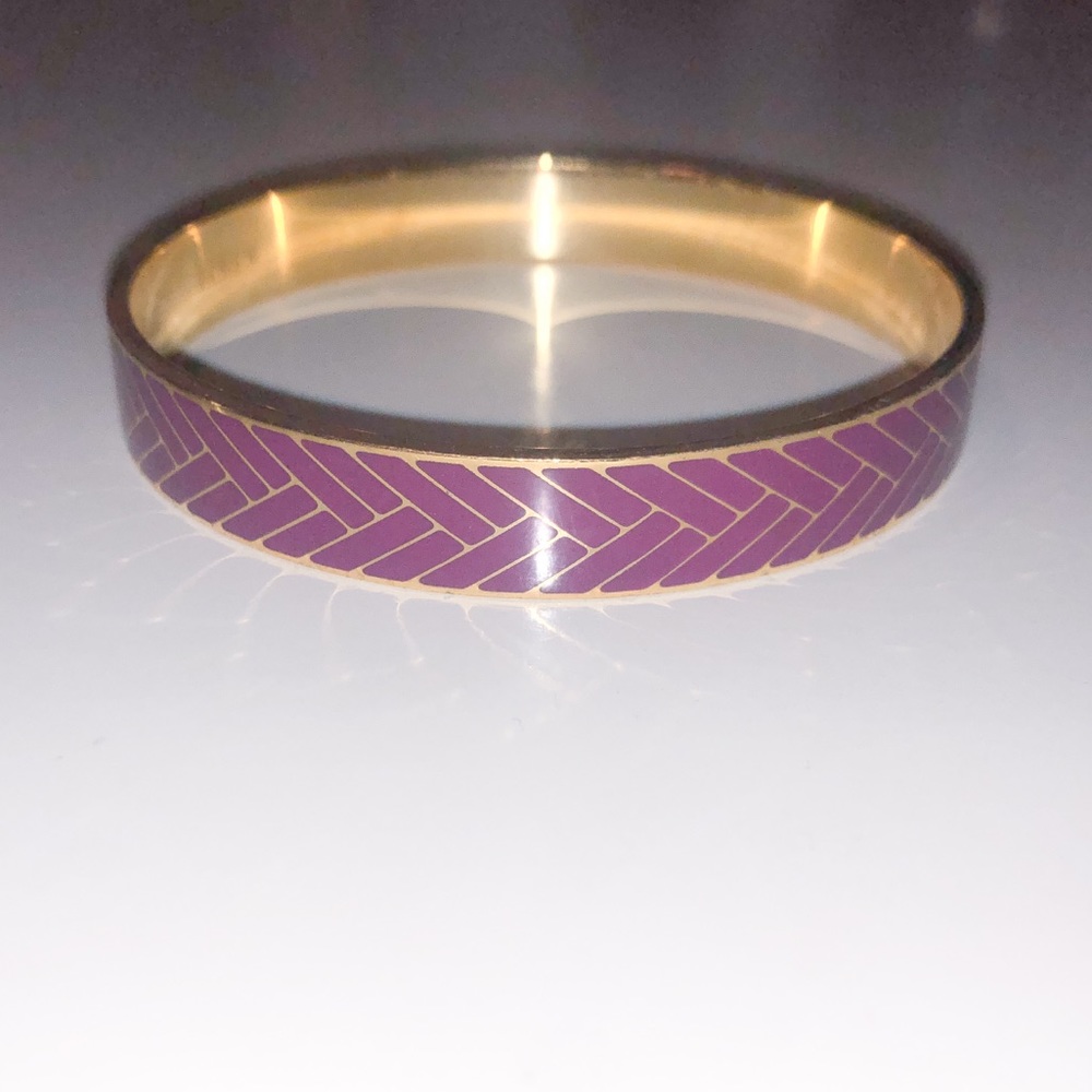 J. Crew Purple and Gold Bangle Bracelet OS
